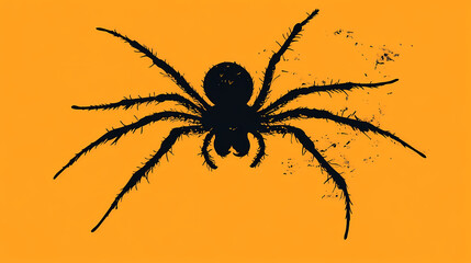 Obraz premium Black silhouette of a spider