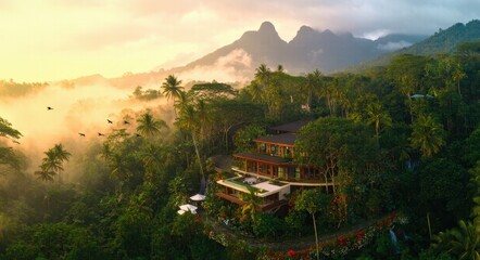 Luxury Villa in the Heart of a Tropical Forest Serene Natural Beauty.