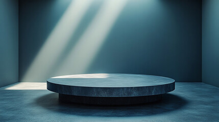 A modern test tube podium stand on a blank product background symbolizing innovation and laboratory concepts with a minimalistic display space and studio exhibition template for professional use

