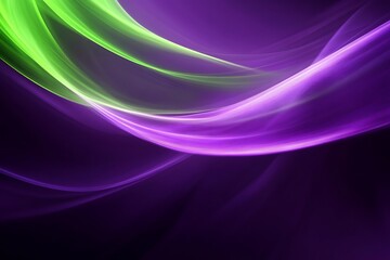 Abstract Purple and Green Wave Design