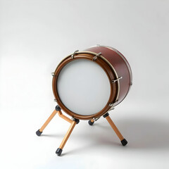 Fototapeta premium A view of Drum Instrument on White Background