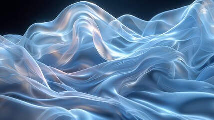 Obraz premium Digital background light transparent and smooth flowing silk