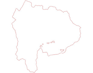 山梨県　地図　白　イラスト