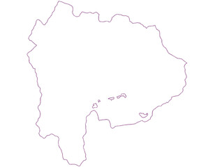 山梨県　地図　白　イラスト