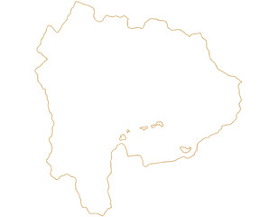 山梨県　地図　白　イラスト