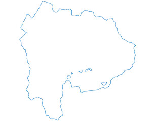 山梨県　地図　白　イラスト