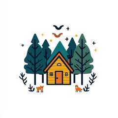 Cozy Cabin Nestled Amongst Tall Pine Trees