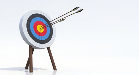 Symbol of Success Three Arrows in the Bullseye.