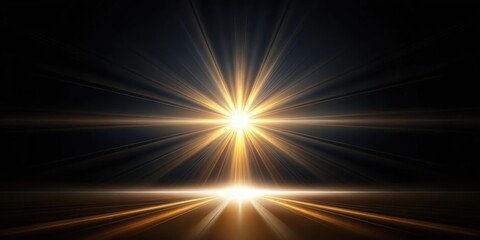 Obraz premium Light beam shining in darkness, light, beam, shine, darkness, background, bright, glow, spotlight, illumination, contrast
