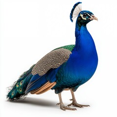 Fototapeta premium Stunning Peacock with Vibrant Colors and Elegant Plumage Display