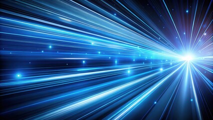Obraz premium Dynamic blue light streaks on a dark abstract background symbolizing speed, motion, and futuristic technology, speed