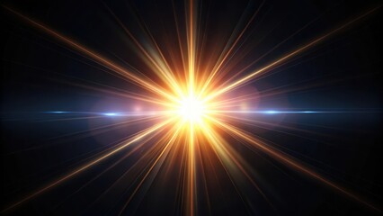 Obraz premium Abstract vertical lens flare light shining over a black background, abstract, vertical, lens flare, light, shining, black