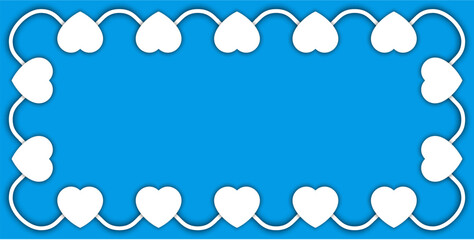 happy valentine's day background and frame decoration