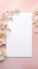 Digital flower blank card decoration abstract graphic poster background