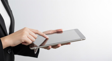 スマートフォン・タブレットを操作する手