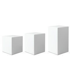 Set of Blank White Rectangular Boxes for Packaging Design Vector