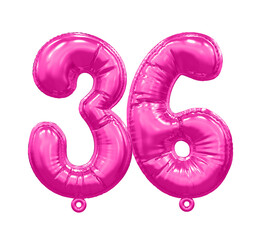 36 Pink Balloon Number