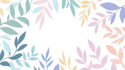 Elegant Abstract Floral Background Illustration with Copy Space - For Greetings Card and Decorative Design Concepts