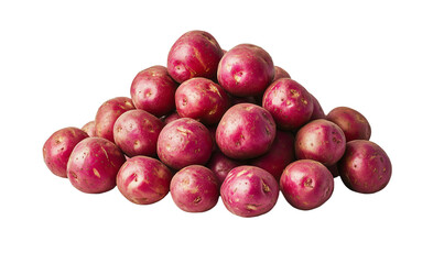 Obraz premium Pile of red potatoes, isolated on transparent background