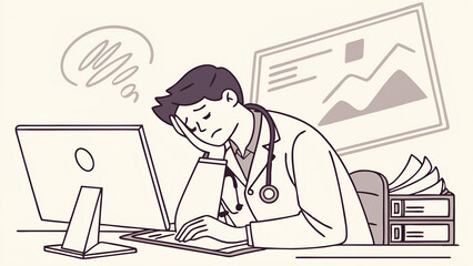 Illustrated Weary Doctor