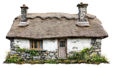 PNG English cottage architecture countryside thatched.
