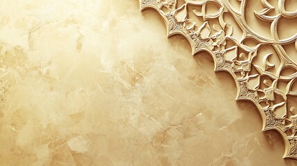 Intricate Beige Wall Decor Ornamental Design