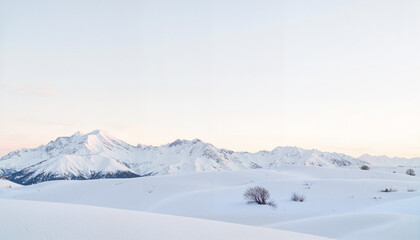 Fototapeta premium Driving through snow-covered mountains, winter adventure