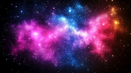 Obraz premium Cosmic Nebula Swirling Colors Across Starry Sky