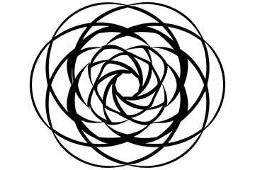 Abstract Circular Line Art Pattern for Modern Wallpaper Design - SVG Vector