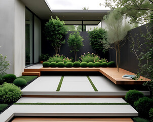 Modern Minimalist Garden.