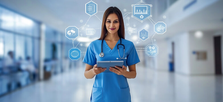 female doctor in corridor