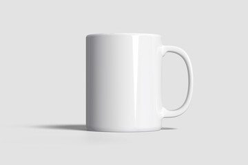 Blank 3d rendering mug mockup front view
