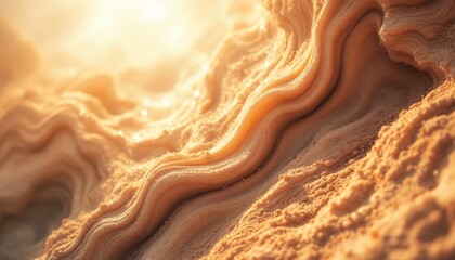 Obraz premium Golden Hour Sand Dunes: Textured Waves of Desert Serenity