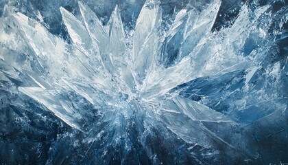 Abstract Blue and White Impasto Painting Texture