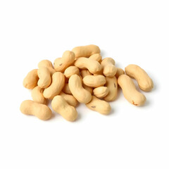 Jumbo salted peanuts isolated on the white background