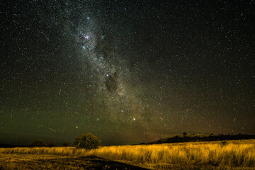 In the dark of the night the Milky Way Galaxy lights up the sky