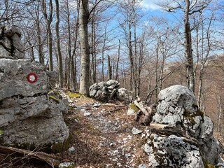 Premuzic hiking trail or Premuzic Trail - Velebit Nature Park, Croatia or Premuzic-Wanderweg or Premuzic's Trail (Pješački planinarski put Premužićeva staza - Park prirode Velebit, Hrvatska)