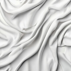 Obraz premium Soft white fabric with flowing folds and smooth texture, creating serene and elegant look