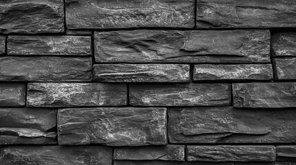 Perfect black brick wall as background or wallpaper or texture