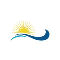 Obraz premium Landscape Sun Field Nature Farm Logo