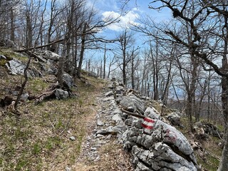 Premuzic hiking trail or Premuzic Trail - Velebit Nature Park, Croatia or Premuzic-Wanderweg or Premuzic's Trail (Pješački planinarski put Premužićeva staza - Park prirode Velebit, Hrvatska)