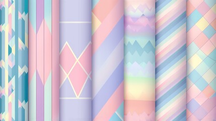 Fototapeta premium Pastel Geometric Pattern Designs