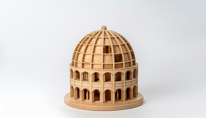 Fototapeta premium Intricate Wooden Architectural Model
