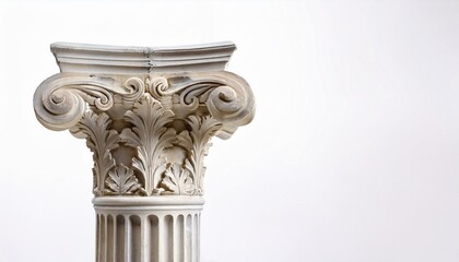 Obraz premium Intricate details of a classical column capital.