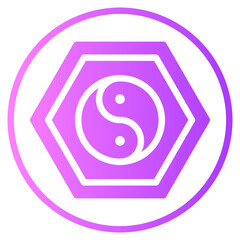 yin yang gradient icon