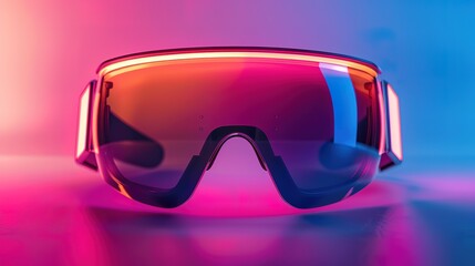 Futuristic eyewear with vibrant hues create a sense of modern design and innovative technology