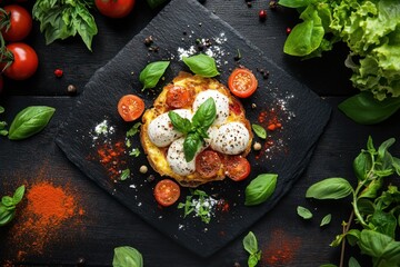 Delicious Frittata with Mozzarella and Cherry Tomatoes