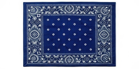 Vintage navy blue bandana square print for stock photo, bandana, vintage, navy blue, square print, retro, fabric