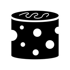 Cheese silhouette vector illustration