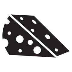Cheese silhouette vector illustration